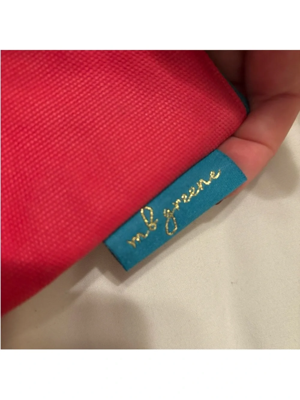 MB Greene Large And Small Zip Pouches - Tangerine And Berry